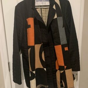 Perry Ellis Black Textured Jacket